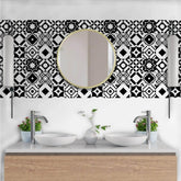 Black and White Spanish Tile Stickers